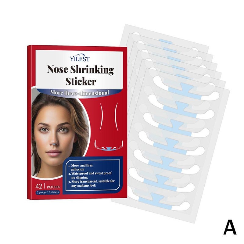 Cosplay-specific nose-shrinking strips to reduce nose wings, make nose smaller, narrower, and slimmer, for an invisible nose beautification.